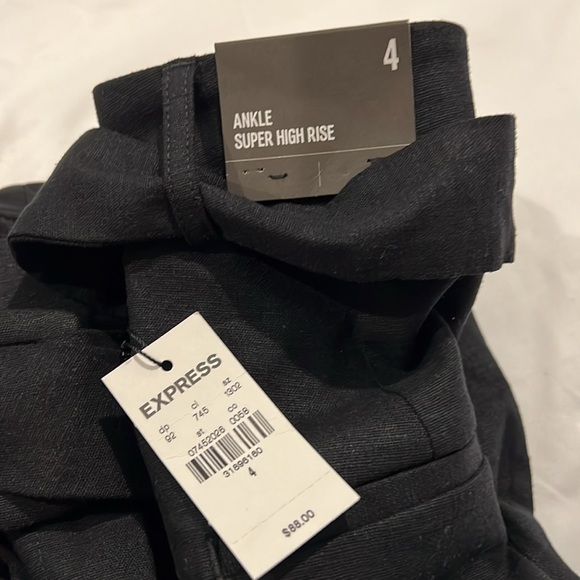 Express 52% linen 45% Rayon 3% Spandex black pants. New with tag. - Picture 5 of 5
